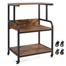 3-Tier Rolling Printer Stand with Adjustable Shelf by LJGDeals