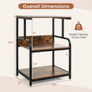 3-Tier Rolling Printer Stand with Adjustable Shelf by LJGDeals
