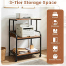 3-Tier Rolling Printer Stand with Adjustable Shelf by LJGDeals