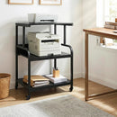 3-Tier Rolling Printer Stand with Adjustable Shelf by LJGDeals