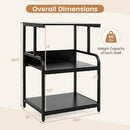 3-Tier Rolling Printer Stand with Adjustable Shelf by LJGDeals