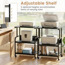 3-Tier Rolling Printer Stand with Adjustable Shelf by DirectDeals