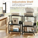 3-Tier Rolling Printer Stand with Adjustable Shelf by LJGDeals