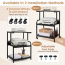 3-Tier Rolling Printer Stand with Adjustable Shelf by LJGDeals