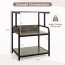 3-Tier Rolling Printer Stand with Adjustable Shelf by LJGDeals