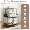 3-Tier Rolling Printer Stand with Adjustable Shelf by LJGDeals
