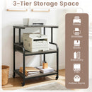 3-Tier Rolling Printer Stand with Adjustable Shelf by LJGDeals