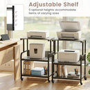 3-Tier Rolling Printer Stand with Adjustable Shelf by LJGDeals
