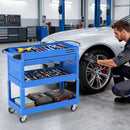 3-Tier Rolling Tool Cart with Lockable Drawer by LJGDeals