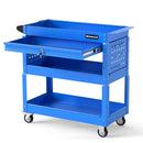 3-Tier Rolling Tool Cart with Lockable Drawer by DirectDeals
