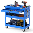 3-Tier Rolling Tool Cart with Lockable Drawer by LJGDeals