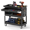 3-Tier Rolling Tool Cart with Lockable Drawer by LJGDeals