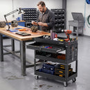 3-Tier Rolling Tool Cart with Lockable Drawer by LJGDeals