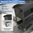 3-Tier Rolling Tool Cart with Lockable Drawer by LJGDeals