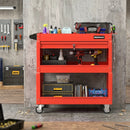 3-Tier Rolling Tool Cart with Lockable Drawer by LJGDeals