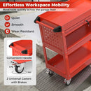 3-Tier Rolling Tool Cart with Lockable Drawer by LJGDeals