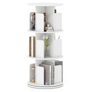 3-Tier Rotating Bookshelf with Dividers and Anti-falling Baffles by LJGDeals