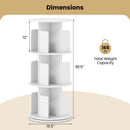 3-Tier Rotating Bookshelf with Dividers and Anti-falling Baffles by LJGDeals