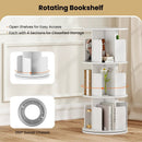 3-Tier Rotating Bookshelf with Dividers and Anti-falling Baffles by LJGDeals