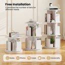 3-Tier Rotating Bookshelf with Dividers and Anti-falling Baffles by LJGDeals