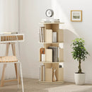 3-Tier Rotating Bookshelf with Dividers and Anti-falling Baffles by LJGDeals