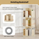 3-Tier Rotating Bookshelf with Dividers and Anti-falling Baffles by LJGDeals