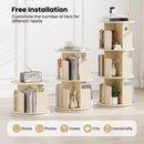 3-Tier Rotating Bookshelf with Dividers and Anti-falling Baffles by LJGDeals
