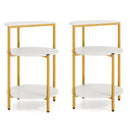 3-Tier Round End Table for Small Space and Bedroom Room by LJGDeals