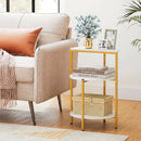 3-Tier Round End Table for Small Space and Bedroom Room by LJGDeals
