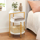 3-Tier Round End Table for Small Space and Bedroom Room by LJGDeals