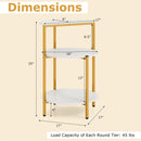 3-Tier Round End Table for Small Space and Bedroom Room by LJGDeals
