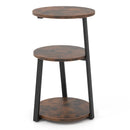 3-Tier Accent Round Side Table with Metal Frame by LJGDeals
