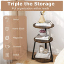 3-Tier Accent Round Side Table with Metal Frame by LJGDeals