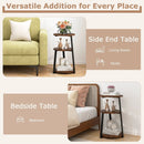 3-Tier Accent Round Side Table with Metal Frame by LJGDeals