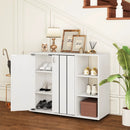 3-Tier Shoe Cabinet with Doors with Adjustable Open Shelves for Entryway by LJGDeals
