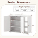 3-Tier Shoe Cabinet with Doors with Adjustable Open Shelves for Entryway by LJGDeals