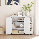 3-Tier Shoe Cabinet with Doors with Adjustable Open Shelves for Entryway by LJGDeals