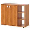 3-Tier Shoe Cabinet with Doors with Adjustable Open Shelves for Entryway by LJGDeals