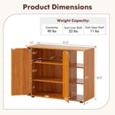 3-Tier Shoe Cabinet with Doors with Adjustable Open Shelves for Entryway by LJGDeals