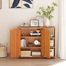 3-Tier Shoe Cabinet with Doors with Adjustable Open Shelves for Entryway by LJGDeals