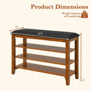 3-Tier Shoe Rack Bench with Adjustable Shelves and Soft Cushion for Entryway and Living Room by LJGDeals