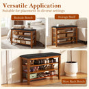 3-Tier Shoe Rack Bench with Adjustable Shelves and Soft Cushion for Entryway and Living Room by DirectDeals