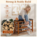 3-Tier Shoe Rack Bench with Adjustable Shelves and Soft Cushion for Entryway and Living Room by LJGDeals