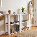 3-Tier Stackable Shoe Rack with Anti-Tip Design - White by LJGDeals