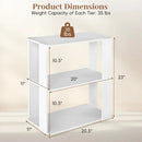 3-Tier Stackable Shoe Rack with Anti-Tip Design - White by DirectDeals