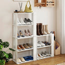 3-Tier Stackable Shoe Rack Set of 2 - White by LJGDeals