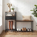 3-Tier Shoe Storage Bench with Drawer and Metal Frame by LJGDeals