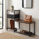 3-Tier Shoe Storage Bench with Drawer and Metal Frame by LJGDeals