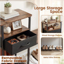 3-Tier Shoe Storage Bench with Drawer and Metal Frame by DirectDeals