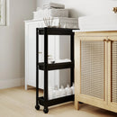 3-Tier Slim Rolling Storage Cart 2-Pack Mobile Bathroom Organizer with Wheels by LJGDeals